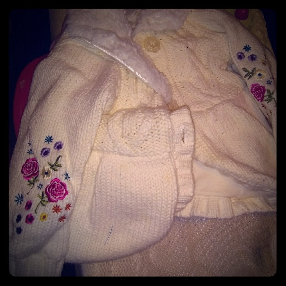 Baby girl 9 month floral sweater